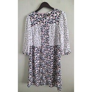 Boden  Meadow Hotchpotch Pintuck Dress. Size  12 L US CLASSIC FLORAL